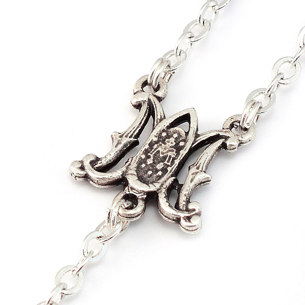 Annunciation Rosary, Silver & Jade - Image 5