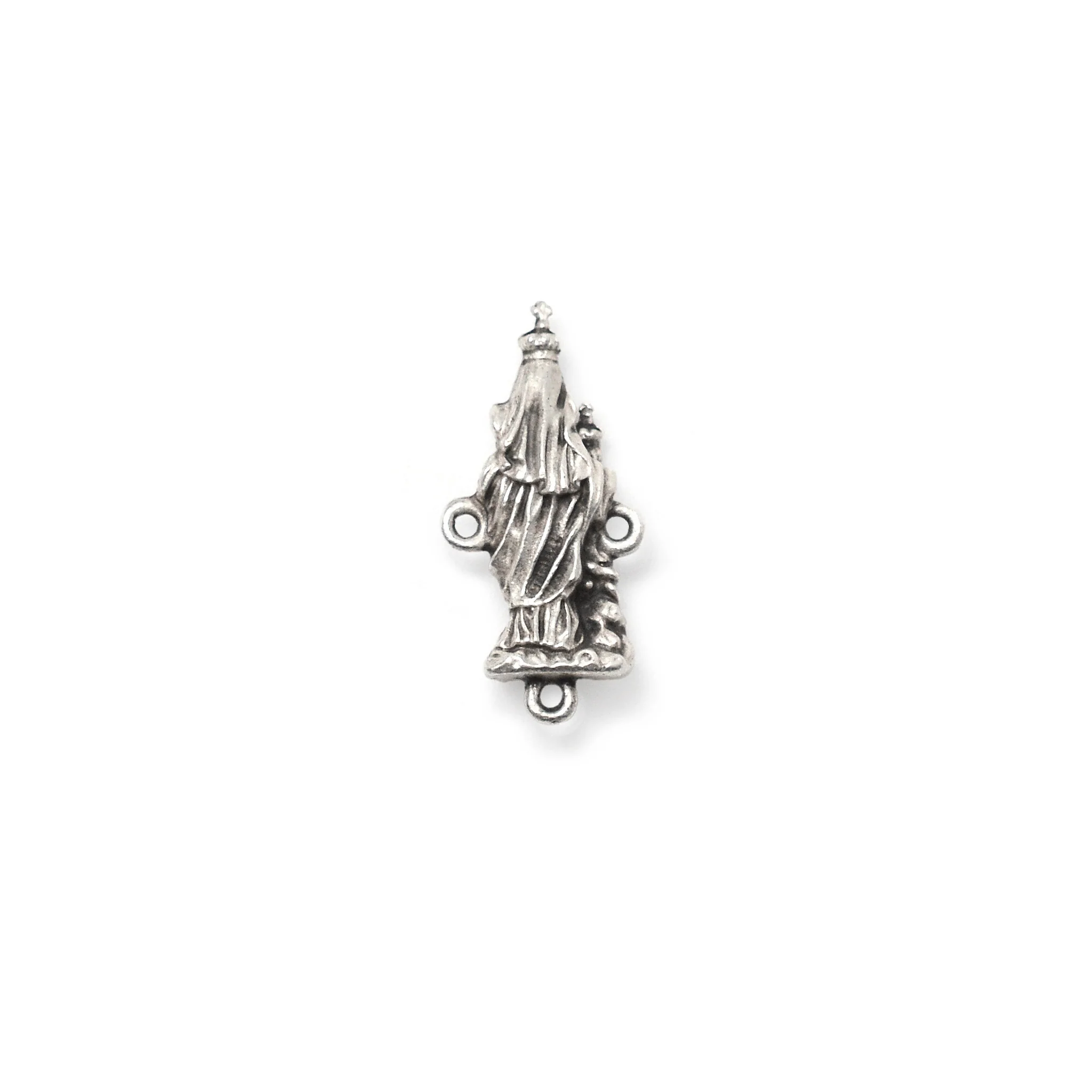 Our Lady of Victories artistic rosary with 100% recycled Bohemia glass beads - Image 6