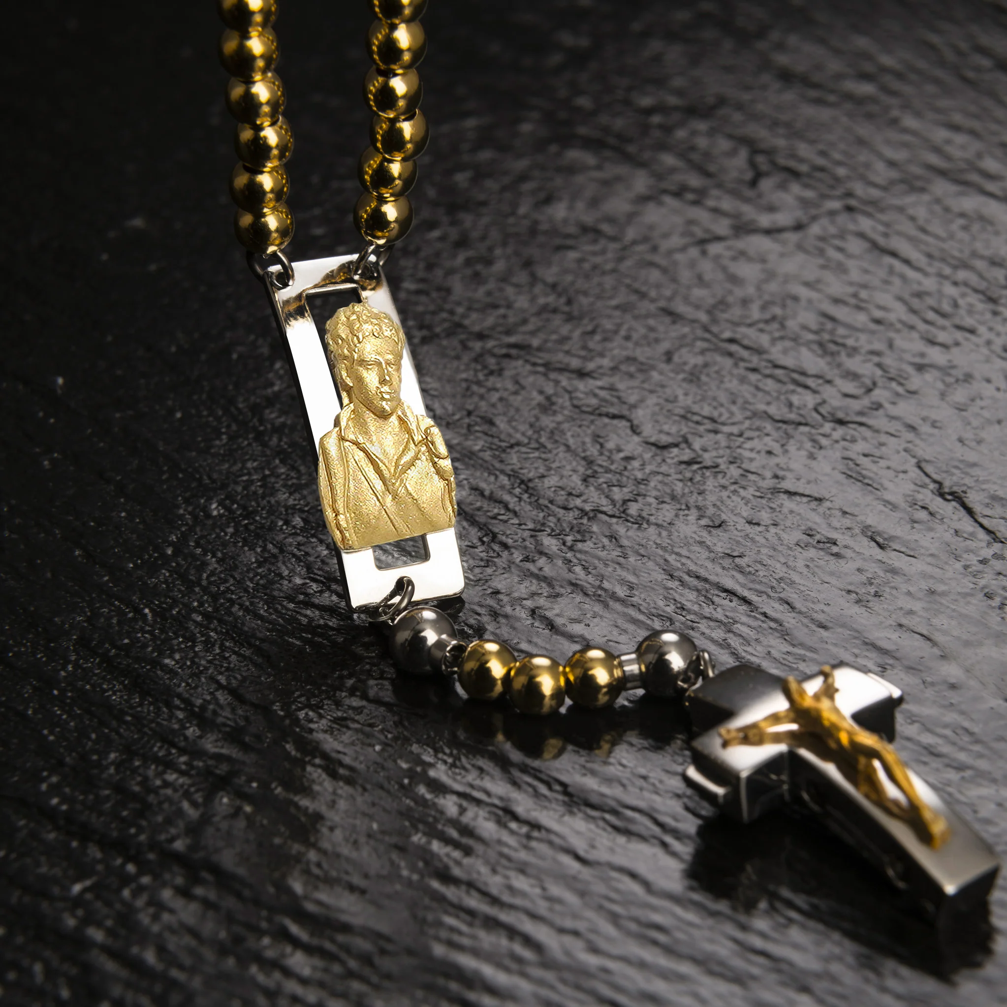 DEVOTIONAL ROSALET® - ROUND GOLD BEADS - Image 45