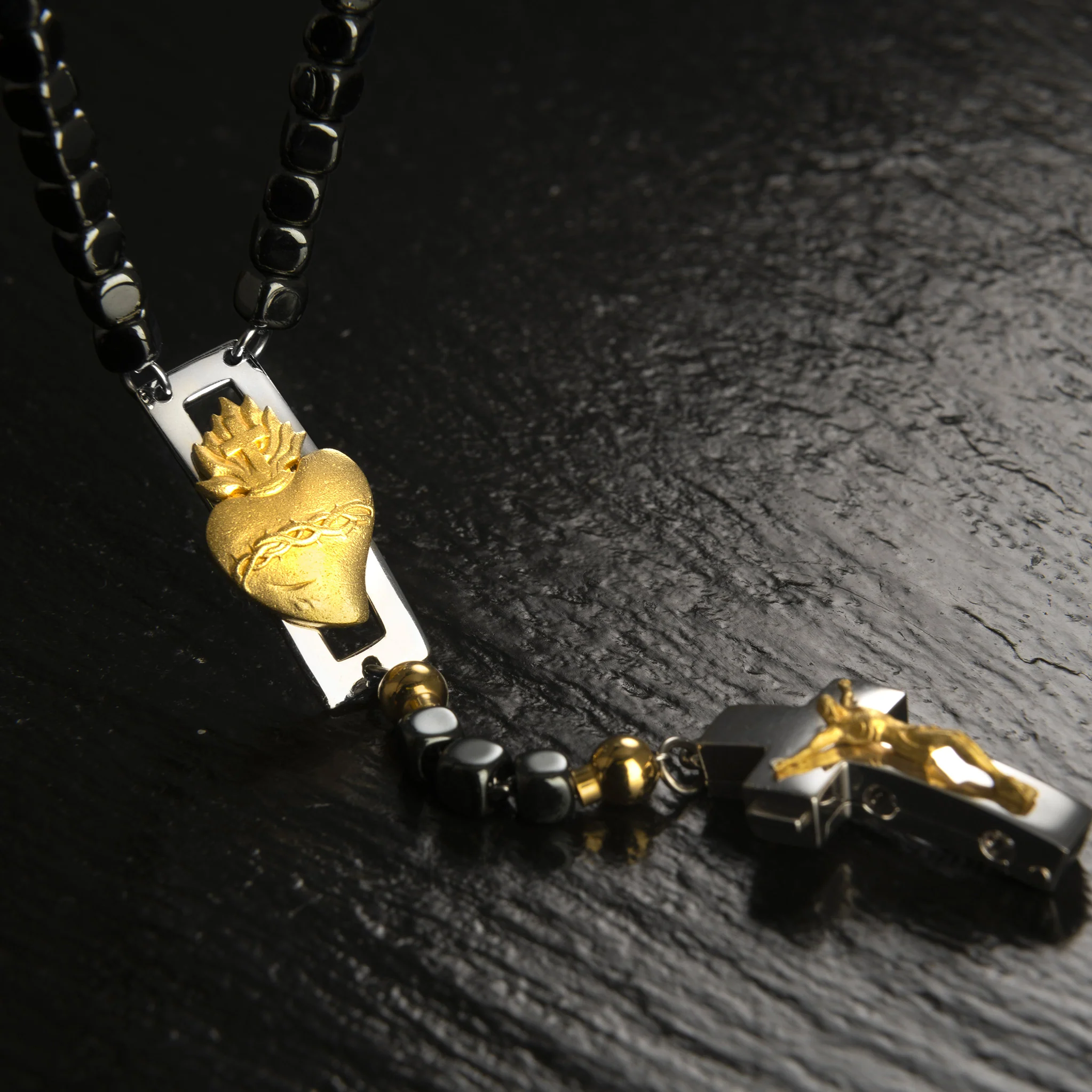 DEVOTIONAL ROSALET® - SQUARE POLISHED HEMATITE BEADS - Image 17