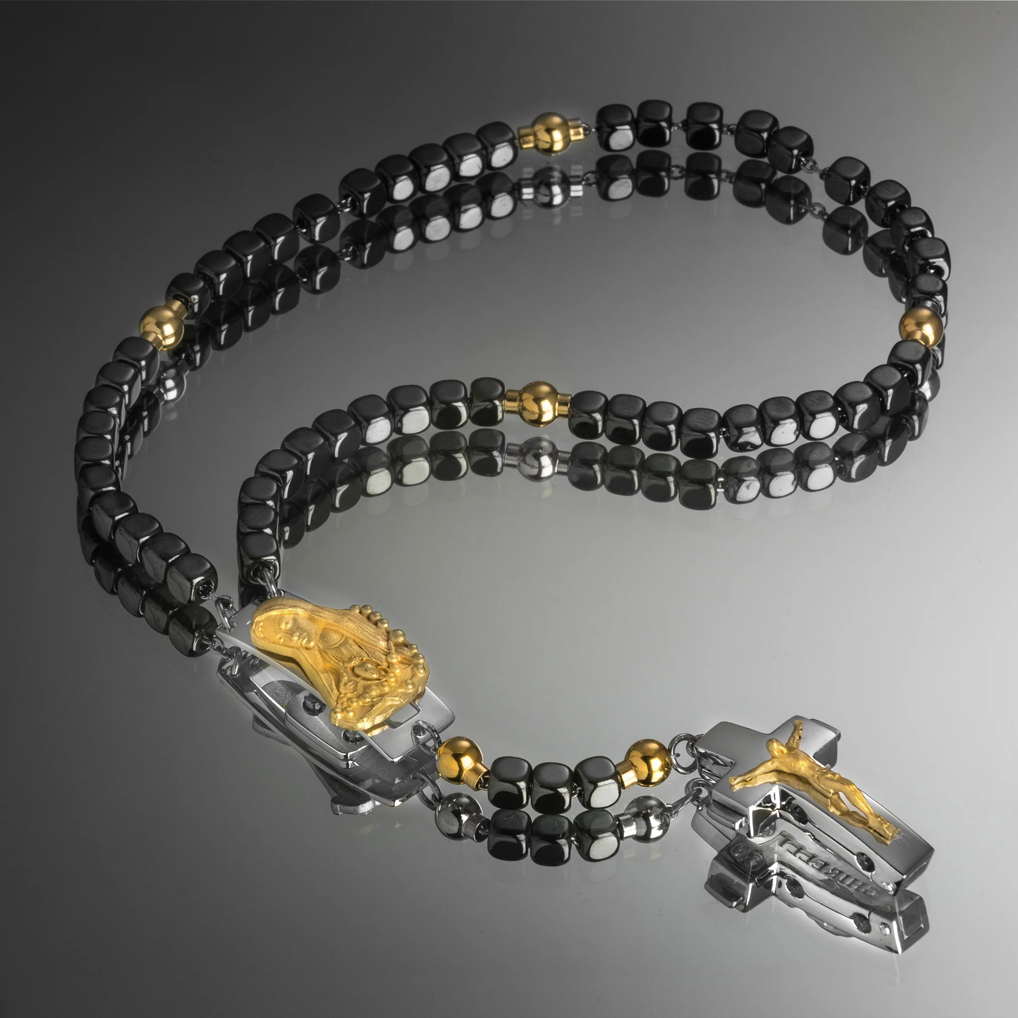 DEVOTIONAL ROSALET® - SQUARE POLISHED HEMATITE BEADS - Image 21