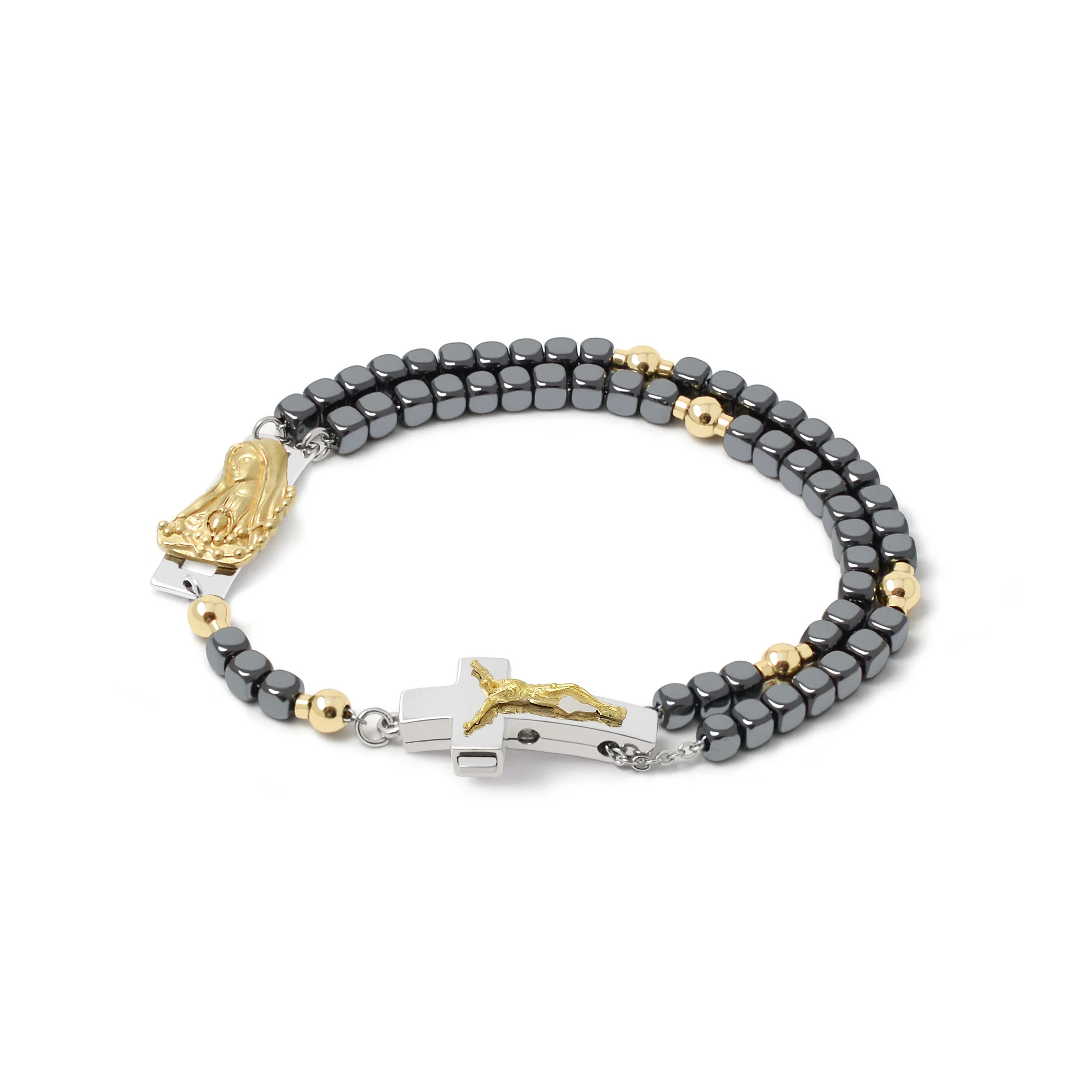 DEVOTIONAL ROSALET® - SQUARE POLISHED HEMATITE BEADS - Image 23