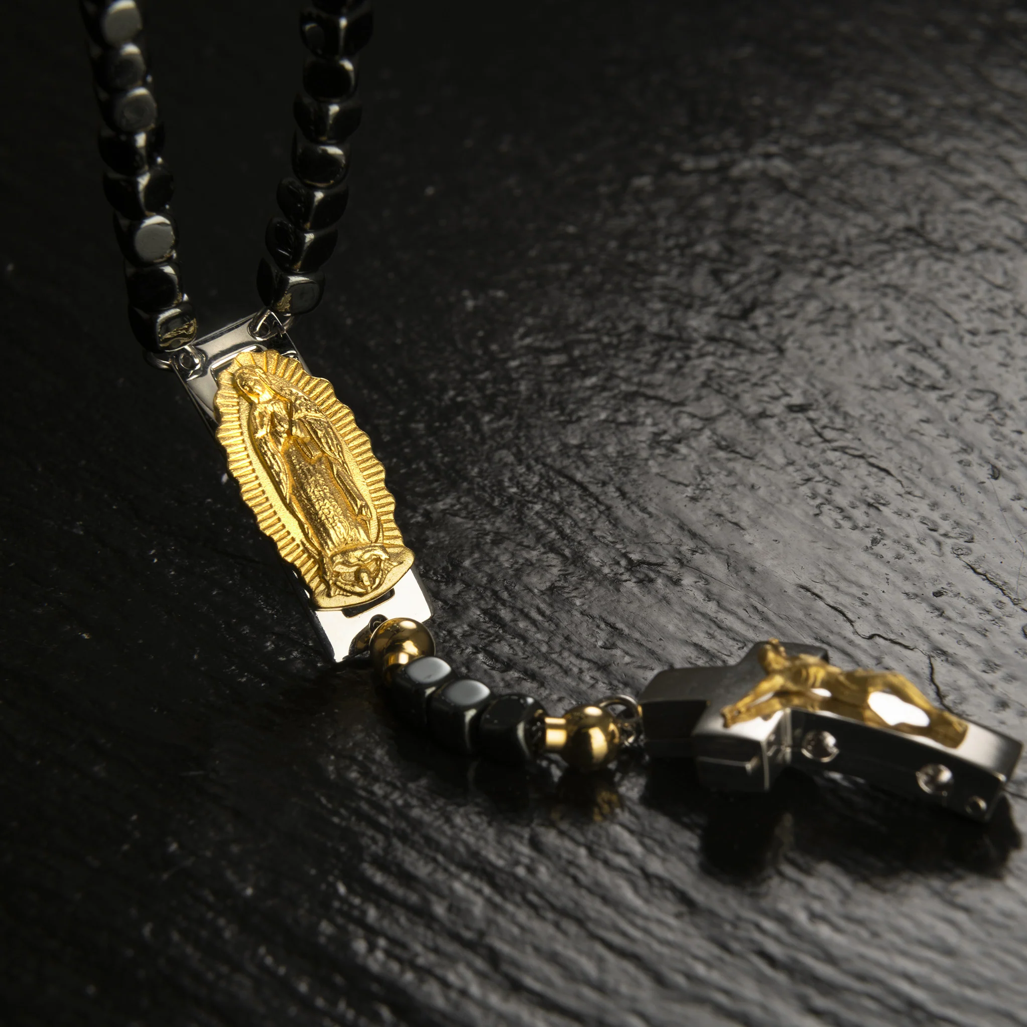 DEVOTIONAL ROSALET® - SQUARE POLISHED HEMATITE BEADS - Image 25