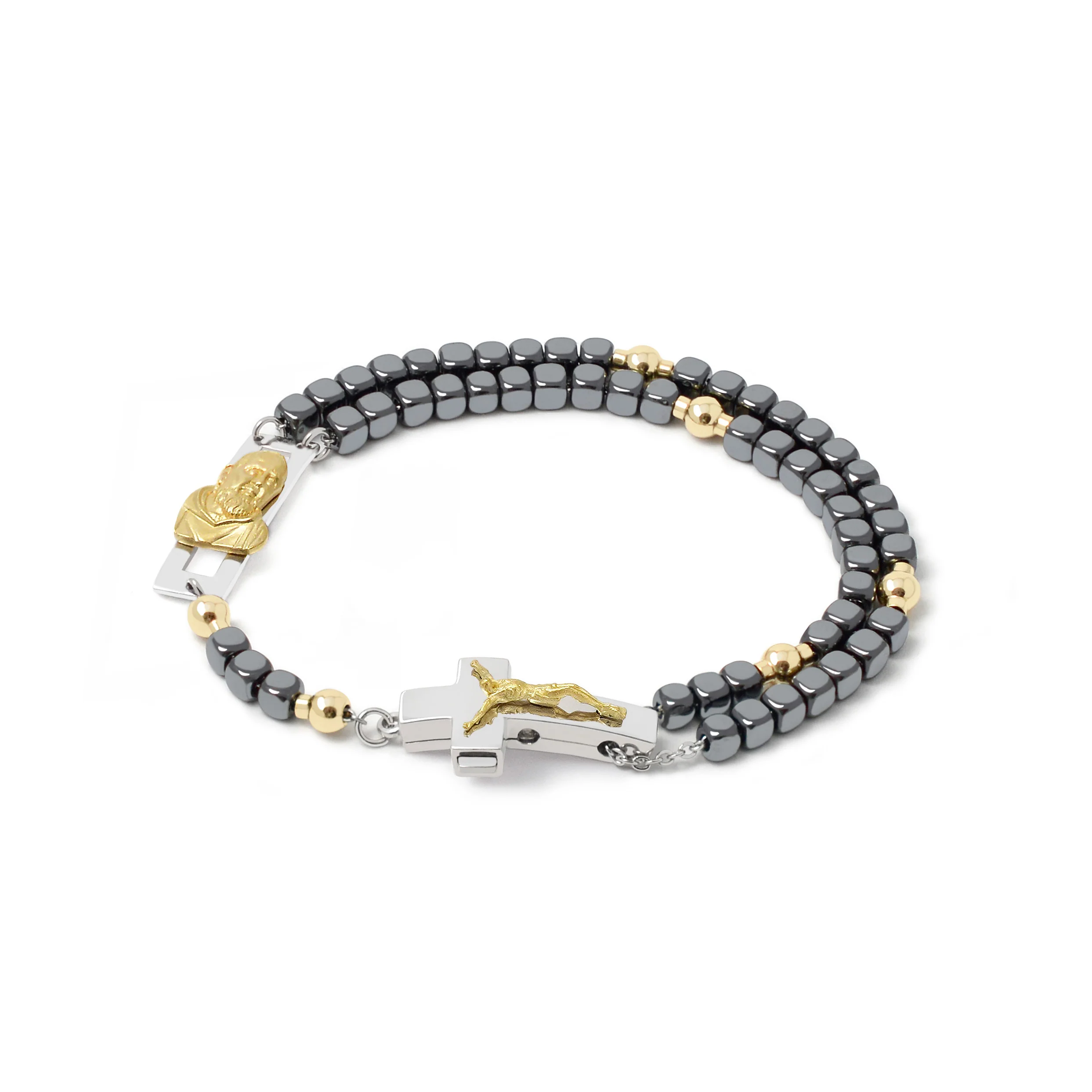 DEVOTIONAL ROSALET® - SQUARE POLISHED HEMATITE BEADS - Image 34