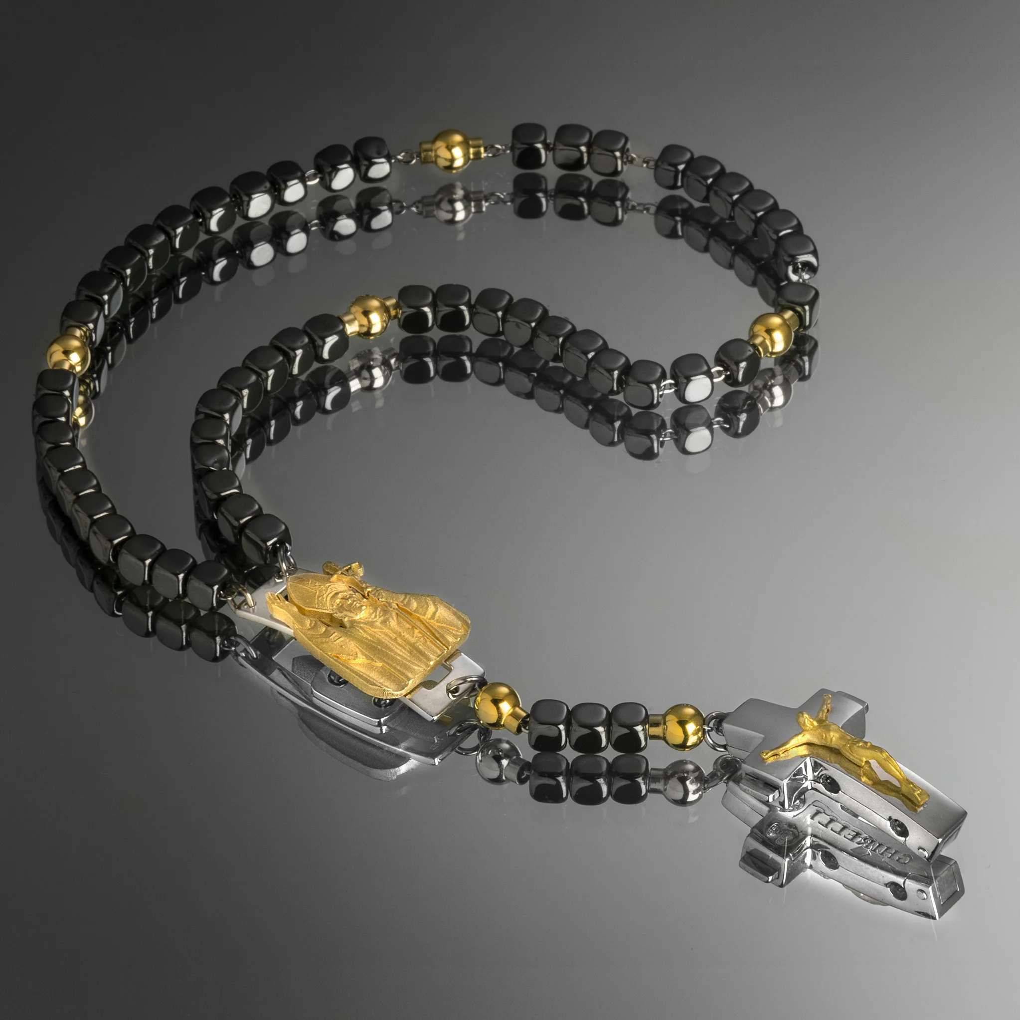 DEVOTIONAL ROSALET® - SQUARE POLISHED HEMATITE BEADS - Image 35