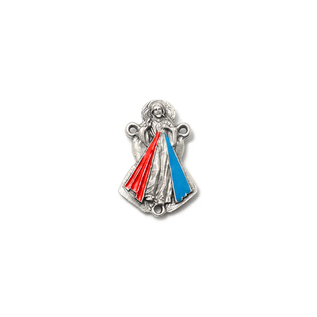 Merciful Jesus Divine Mercy Agate & Mother-of-Pearl Rosary - Image 4