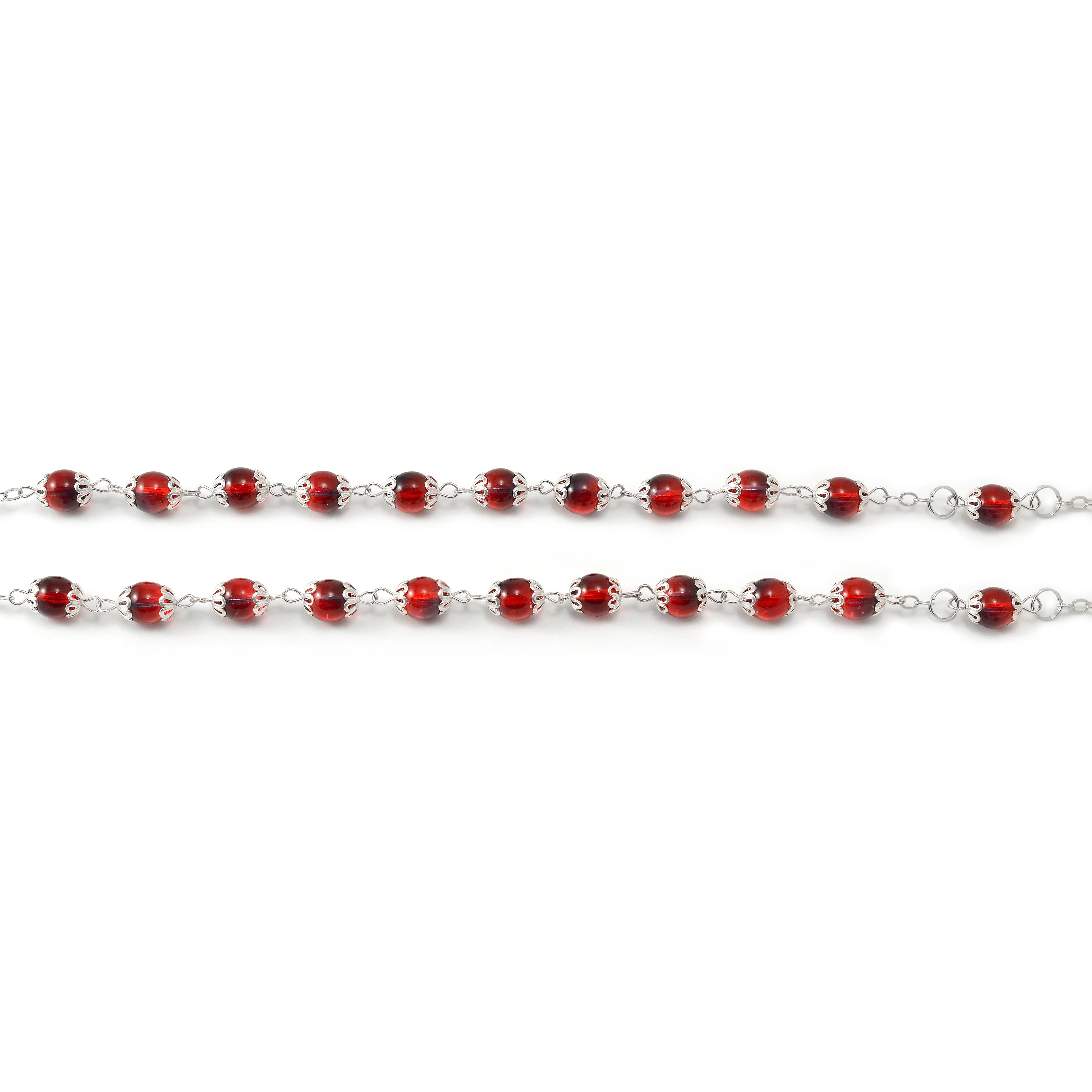 Fatima Crown, Hand Enameled & Silver Rosary - Image 5