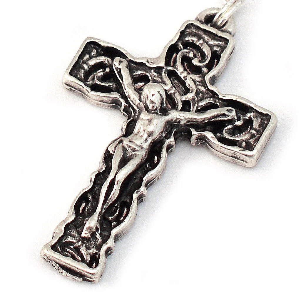Holy Communion Pearl & Silver Rosary - Image 2