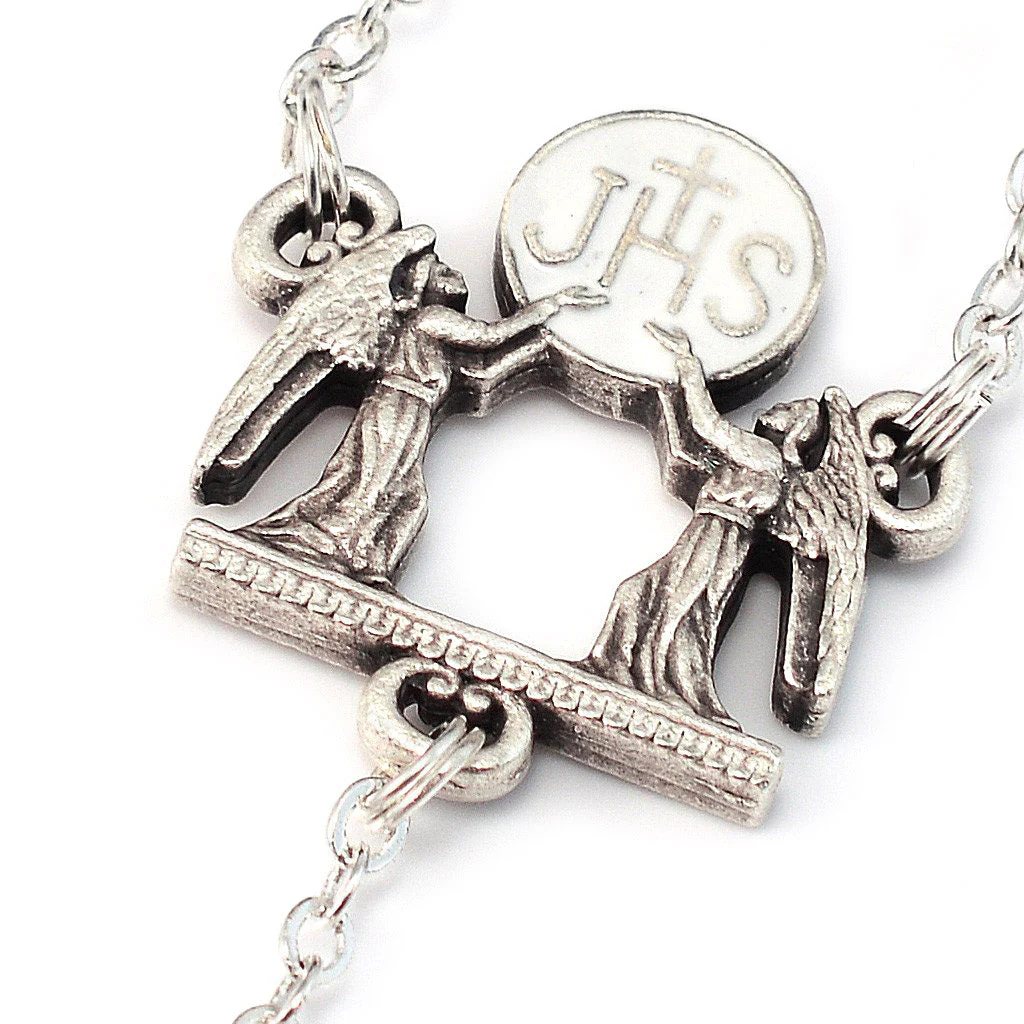 Holy Communion Black & Silver Vine Rosary - Image 4