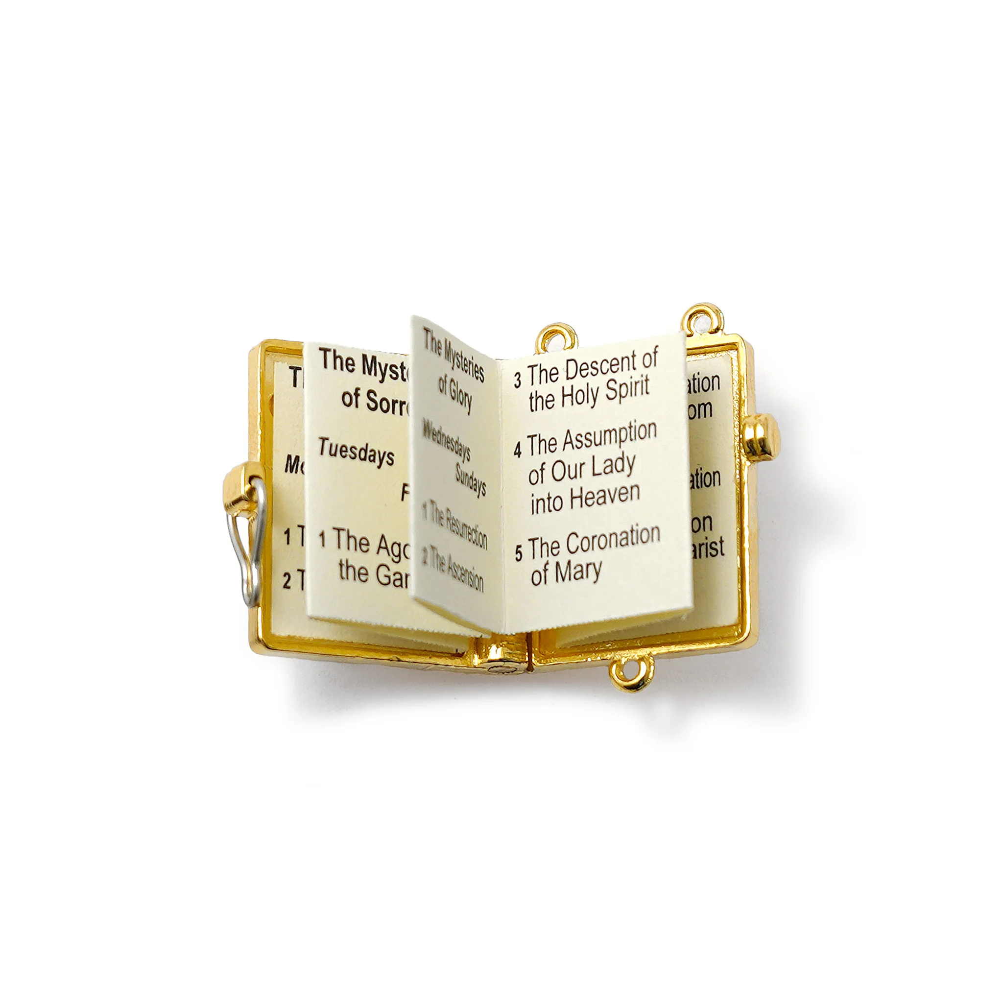 Lourdes Mysteries Booklet Rosary | Murano Beads & Gold - Image 5