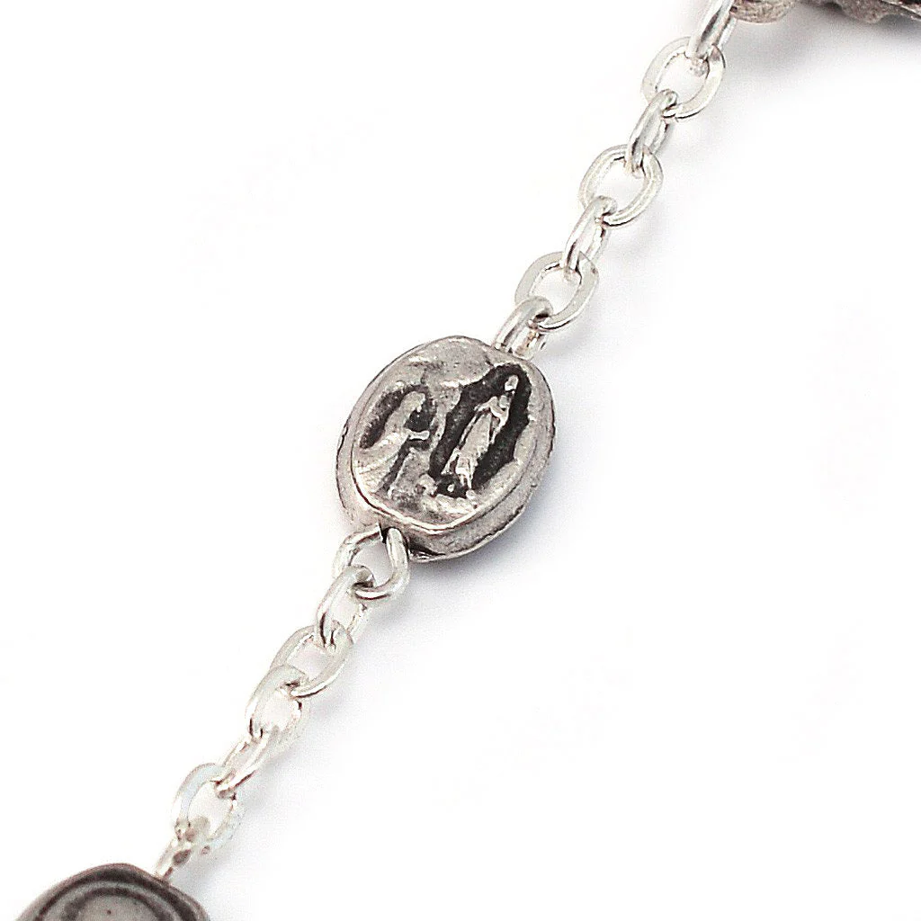 Lourdes Grotto Silver Rosary - Image 5