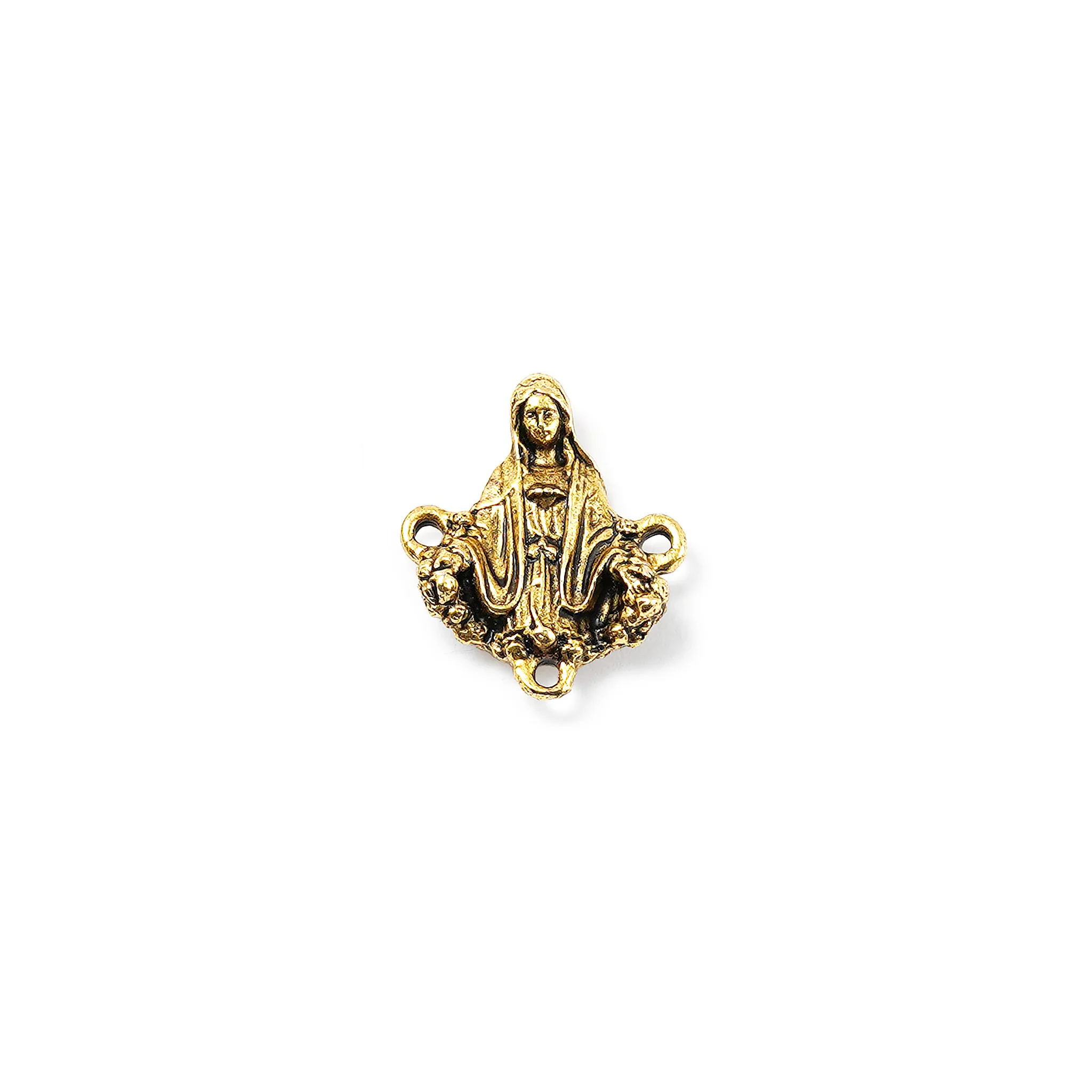 Madonna Rose Murano & Gold Rosary - Image 4