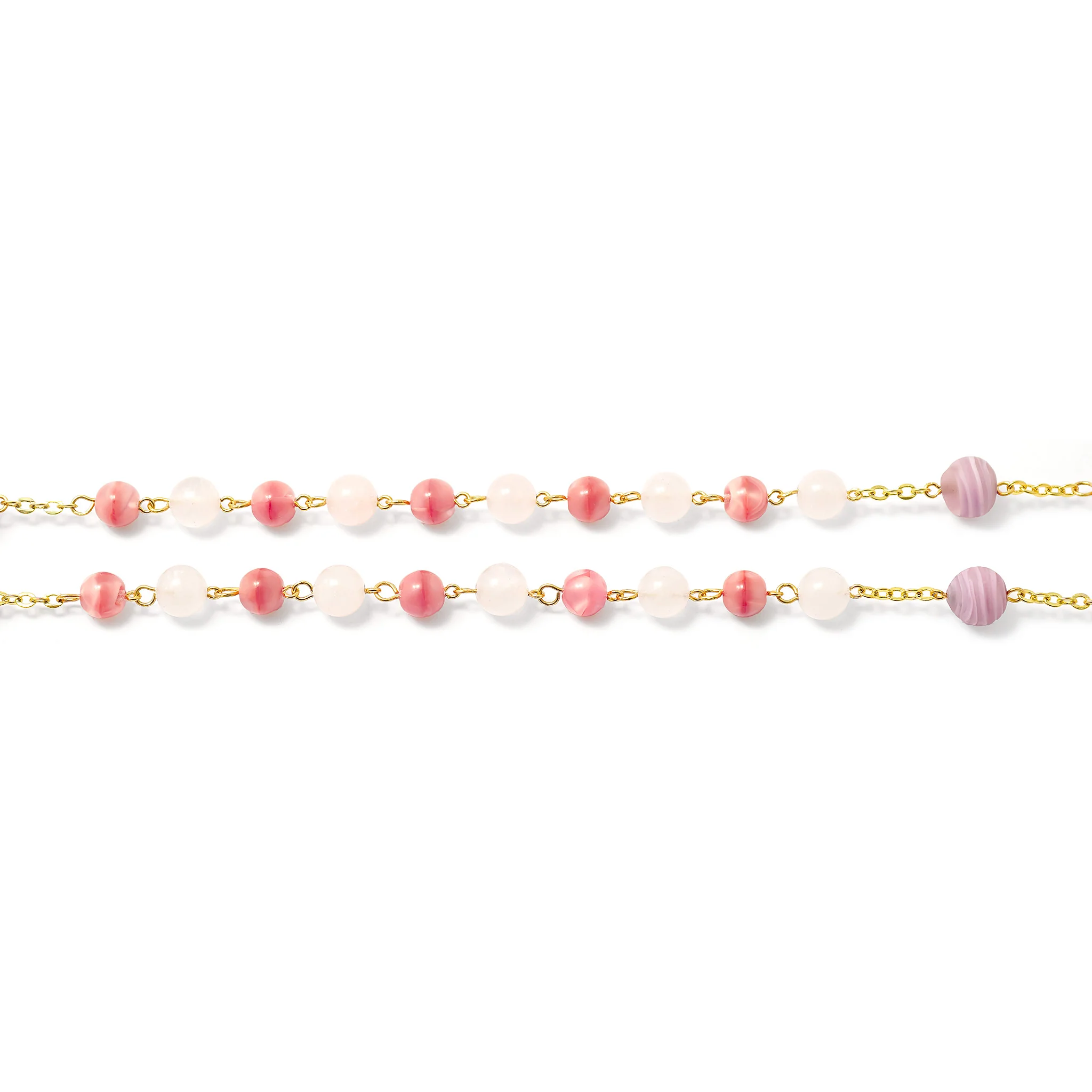 Madonna Rose Murano & Gold Rosary - Image 6