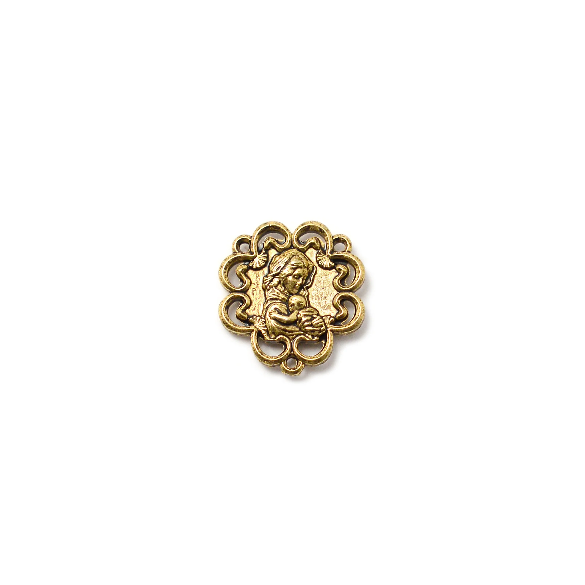 Mary's Motherly Love Collection Blue & Gold Rosary - Image 3