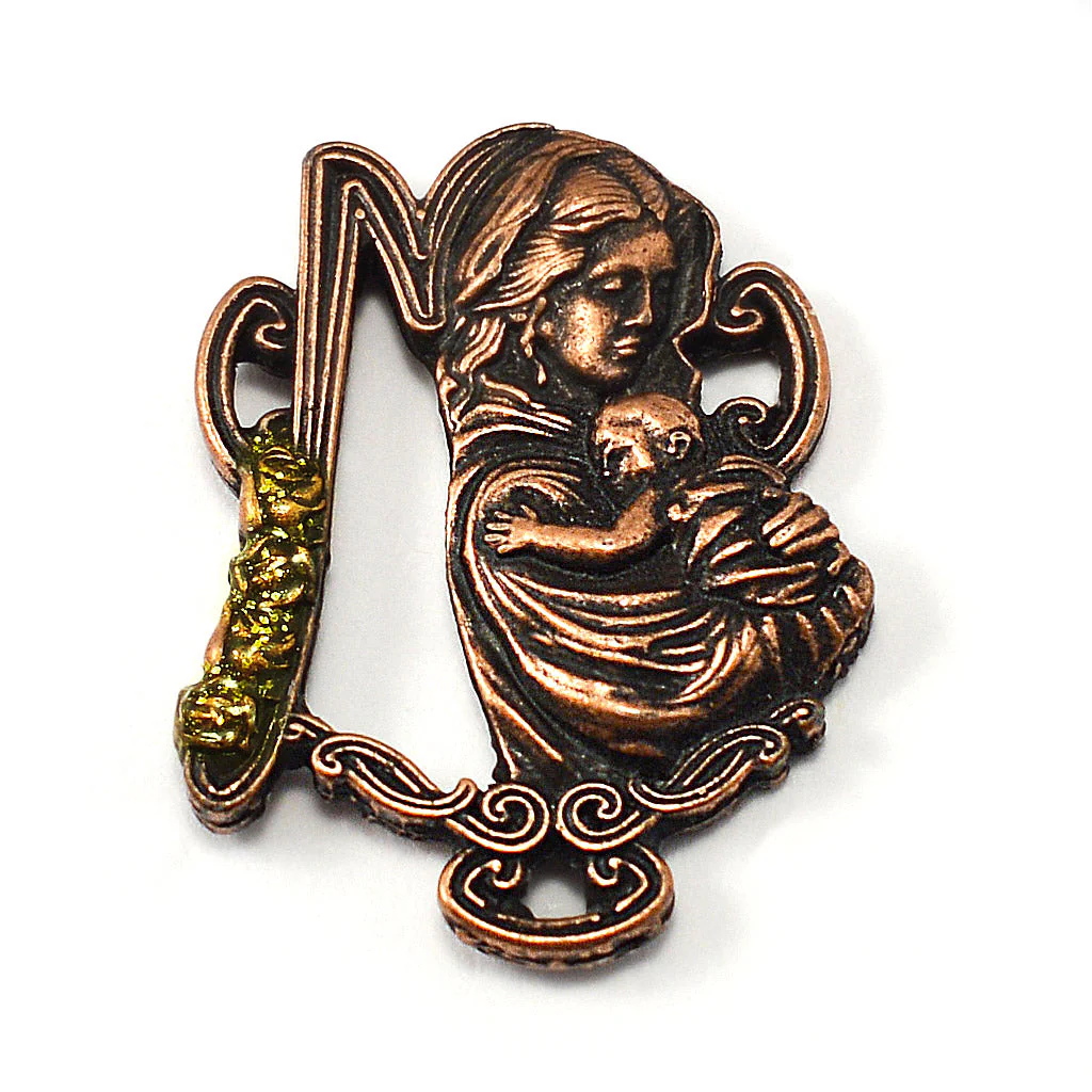 Miraculous Medal Rosary in Antique Copper - Image 4