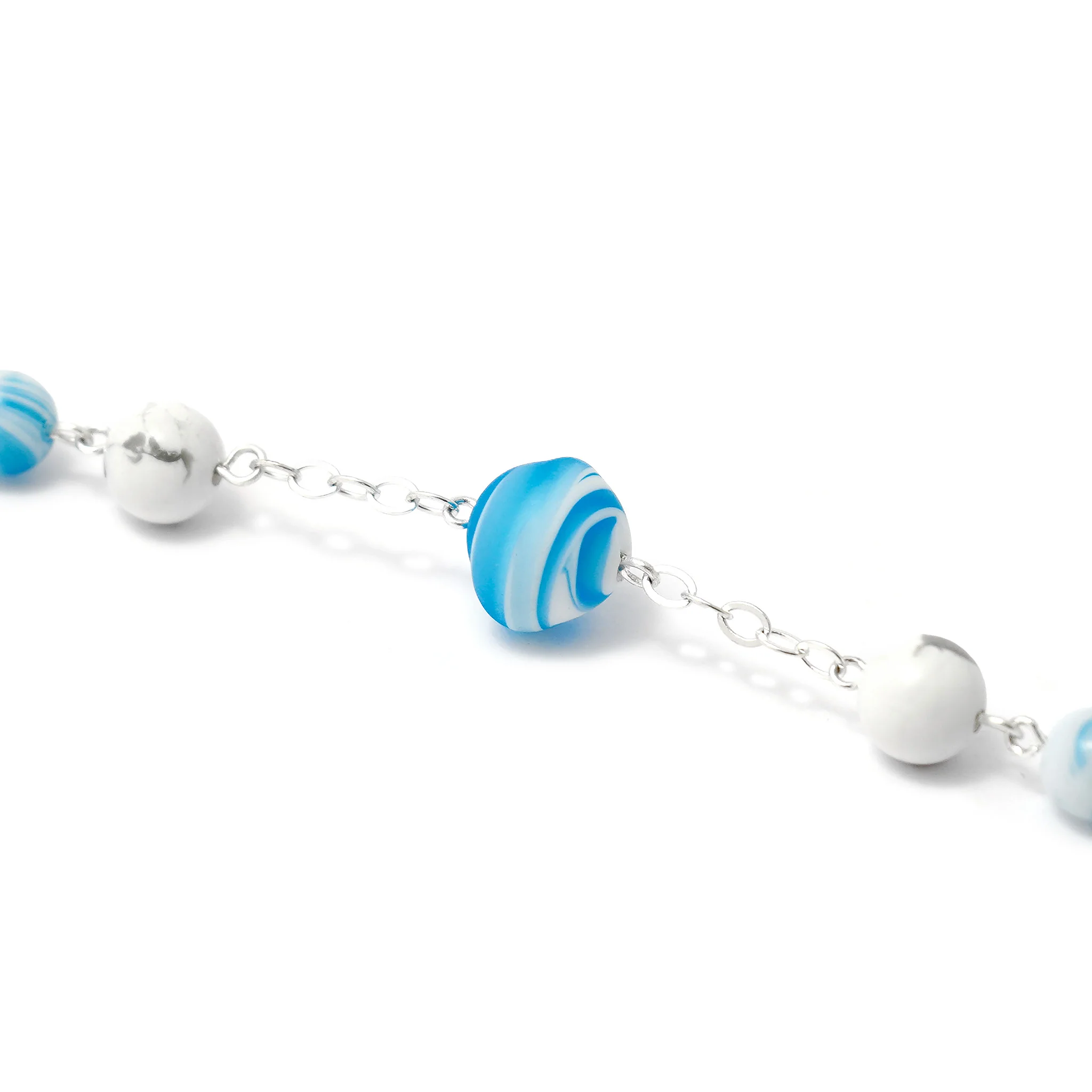 Miraculous Medal Rosary with Genuine Murano Beads - Image 7