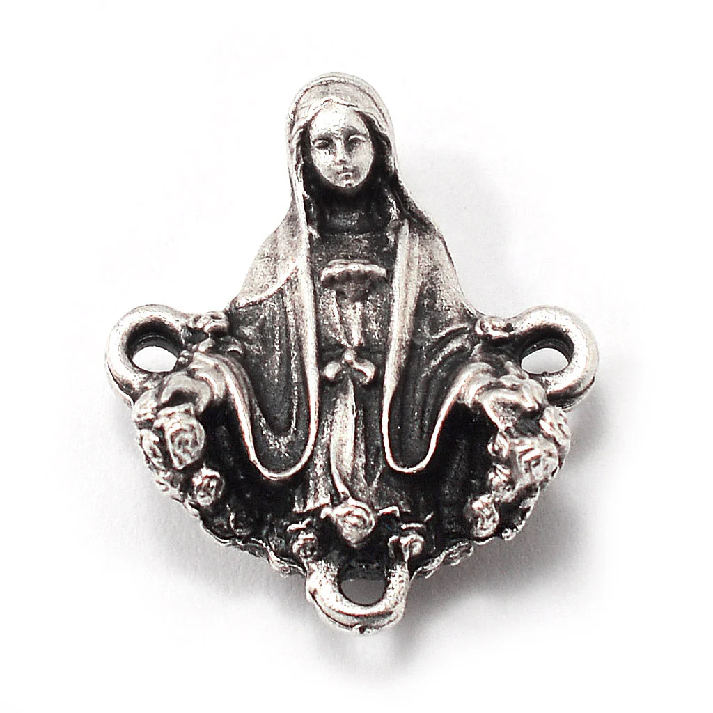 Miraculous Medal Rosary with Metal Beads - Image 4