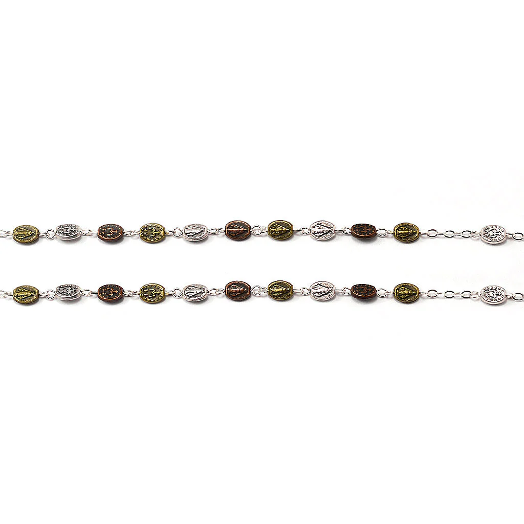 Miraculous Medal Rosary with Metal Beads - Image 8