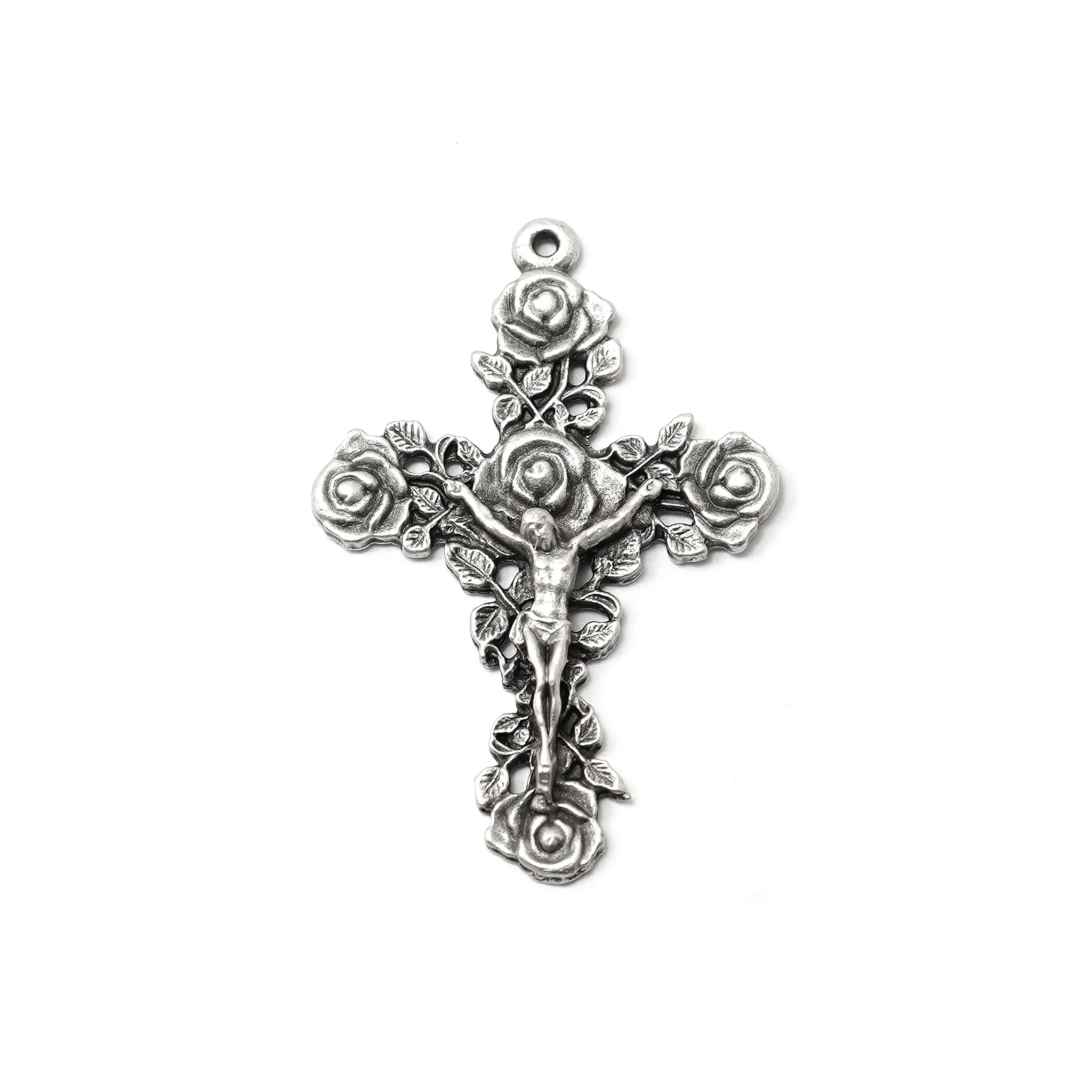 Our Lady of Fatima Rosary with Crystal, Blush - Image 2