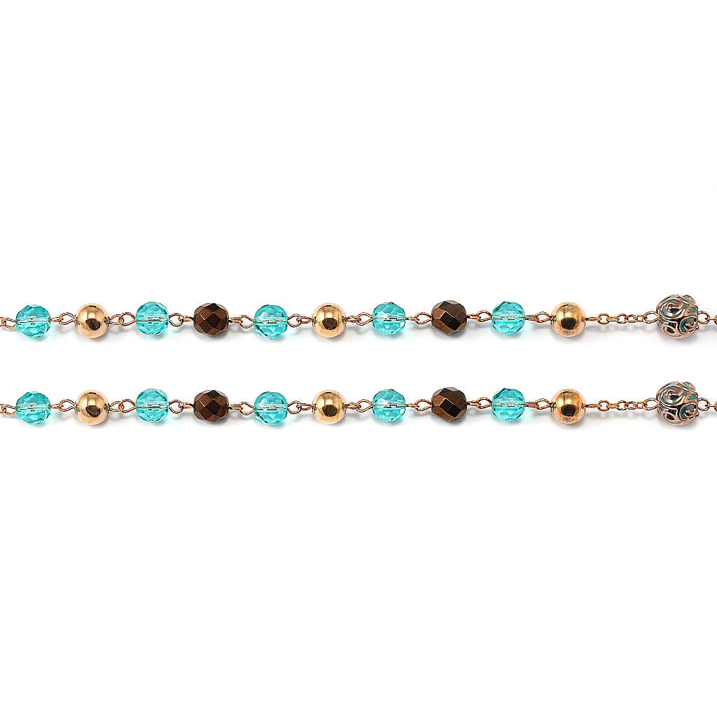Our Lady of Fatima Rosary with Hematite Beads - Image 7