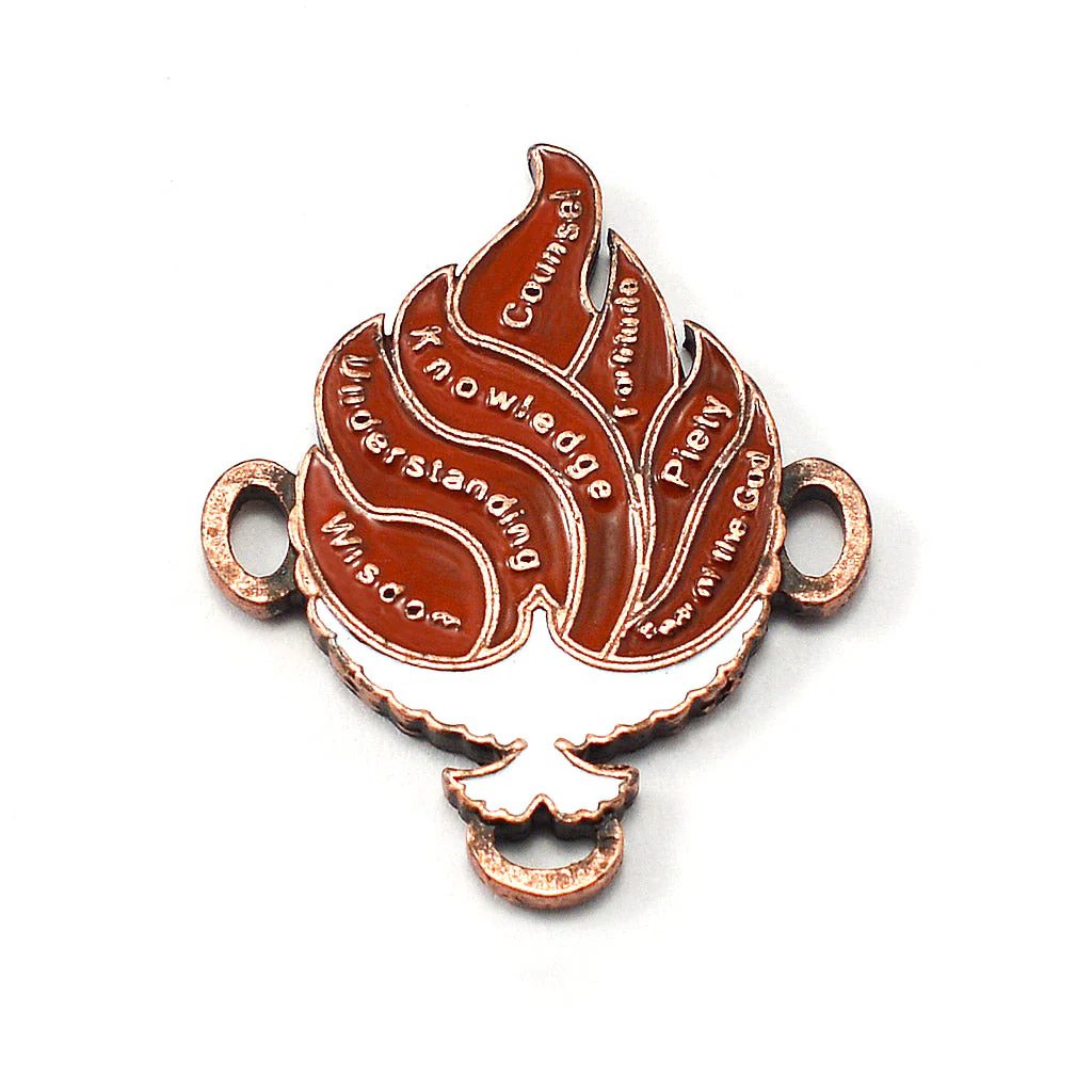 RCIA Rosary with Copper Crystal and Flame - Image 4