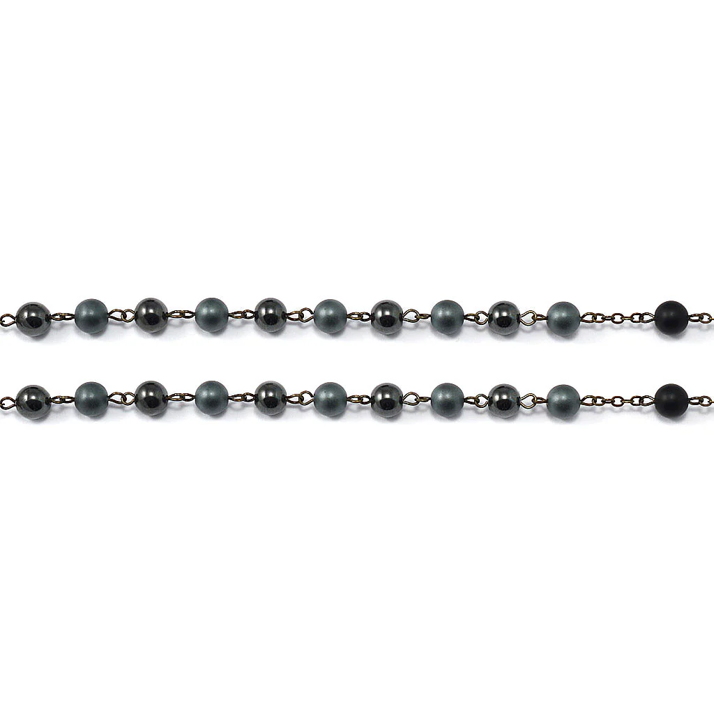 Rosaries for Men in Antique Bronze and Hematite - Image 8
