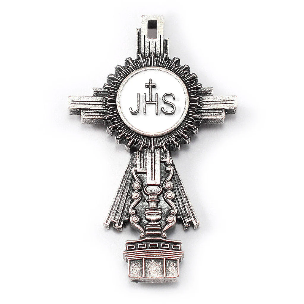 Saint Faustina Divine Mercy Rosary with Faceted Bohemian Glass Beads - Image 3