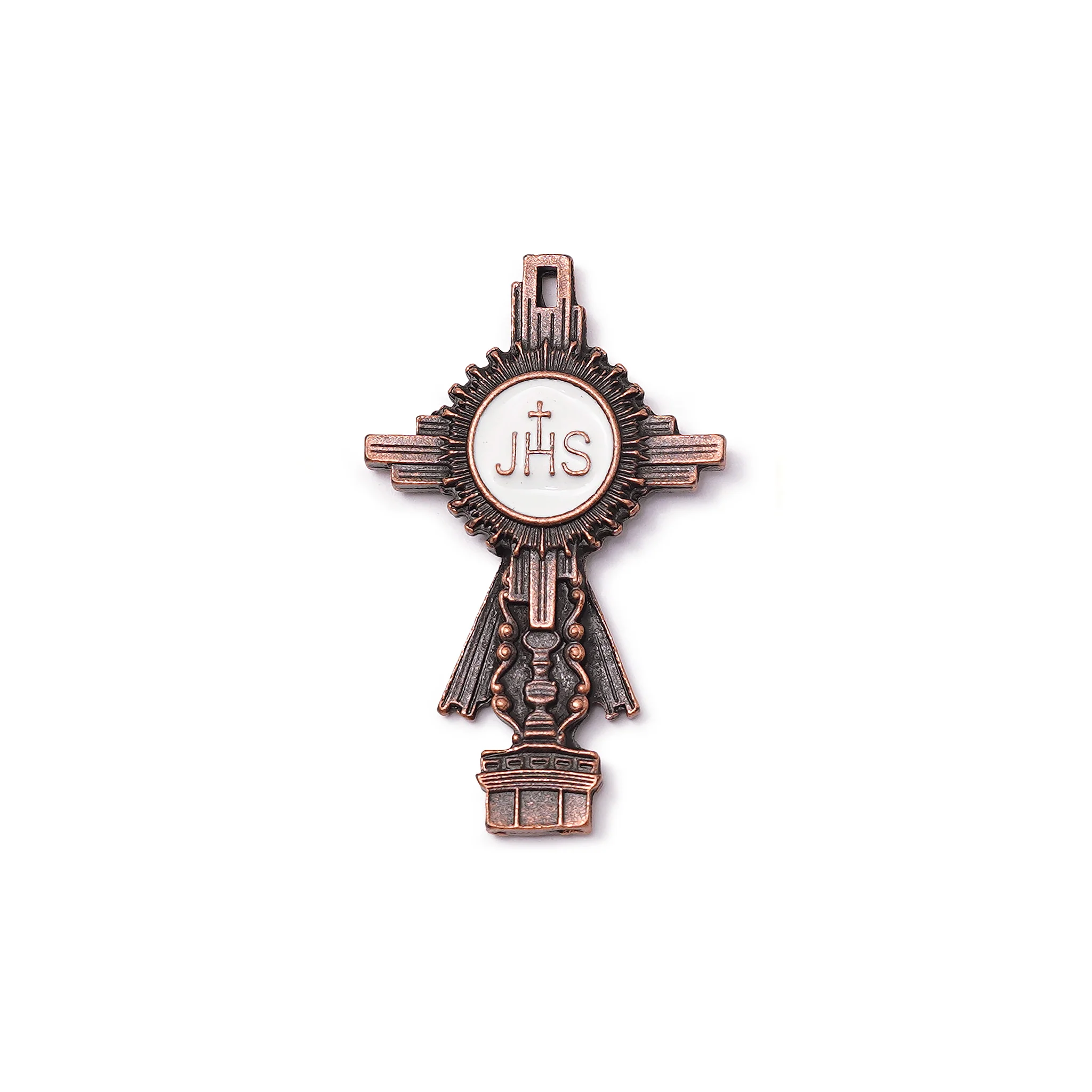 Saint John Paul II Rosary in Antique Copper with Genuine Murano Glass - Image 3
