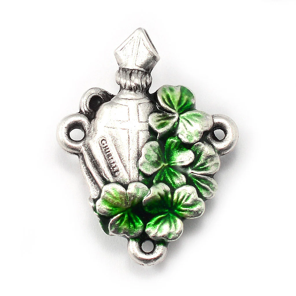 Saint Patrick Rosary in Murano Glass & Silver - Image 5