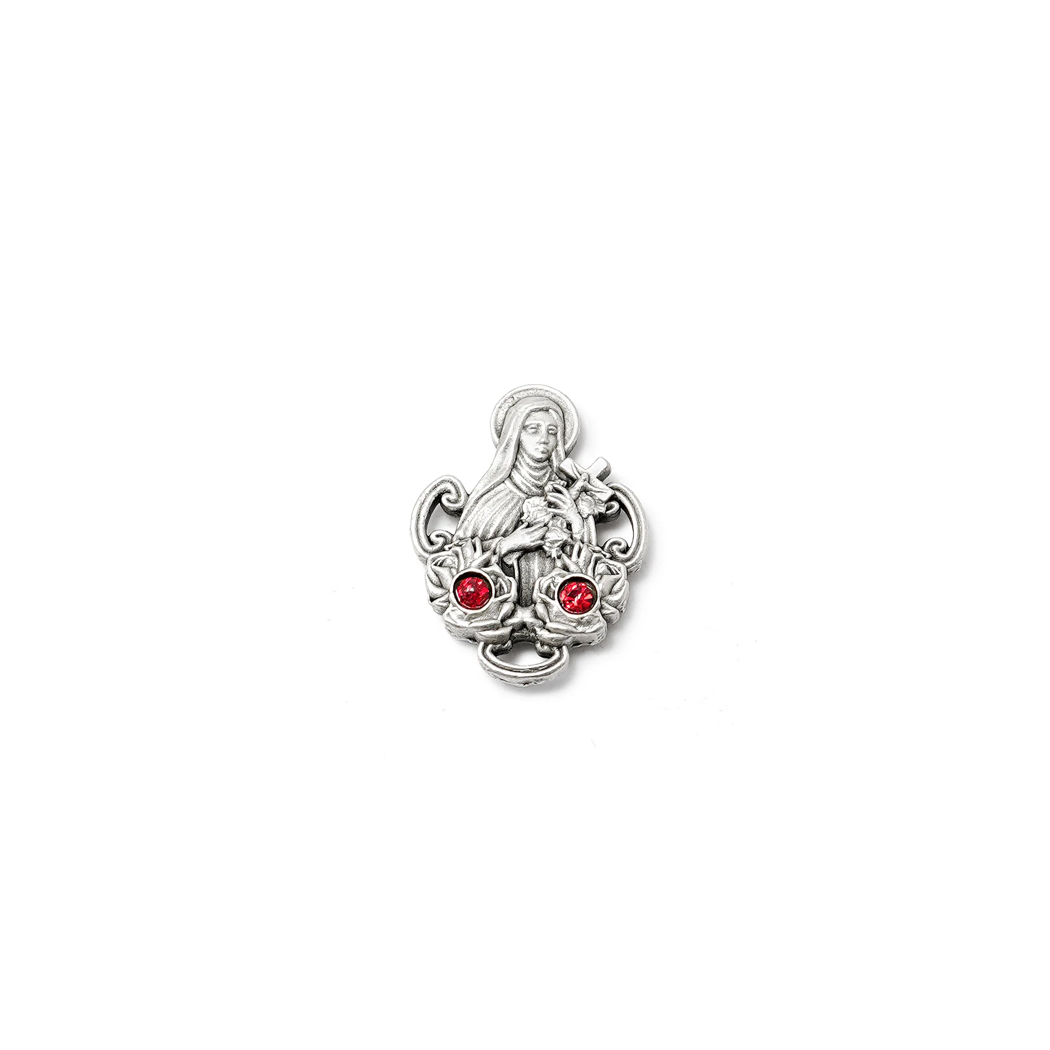 Saint Therese of Lisieux Rosary in Antique Silver - Image 4