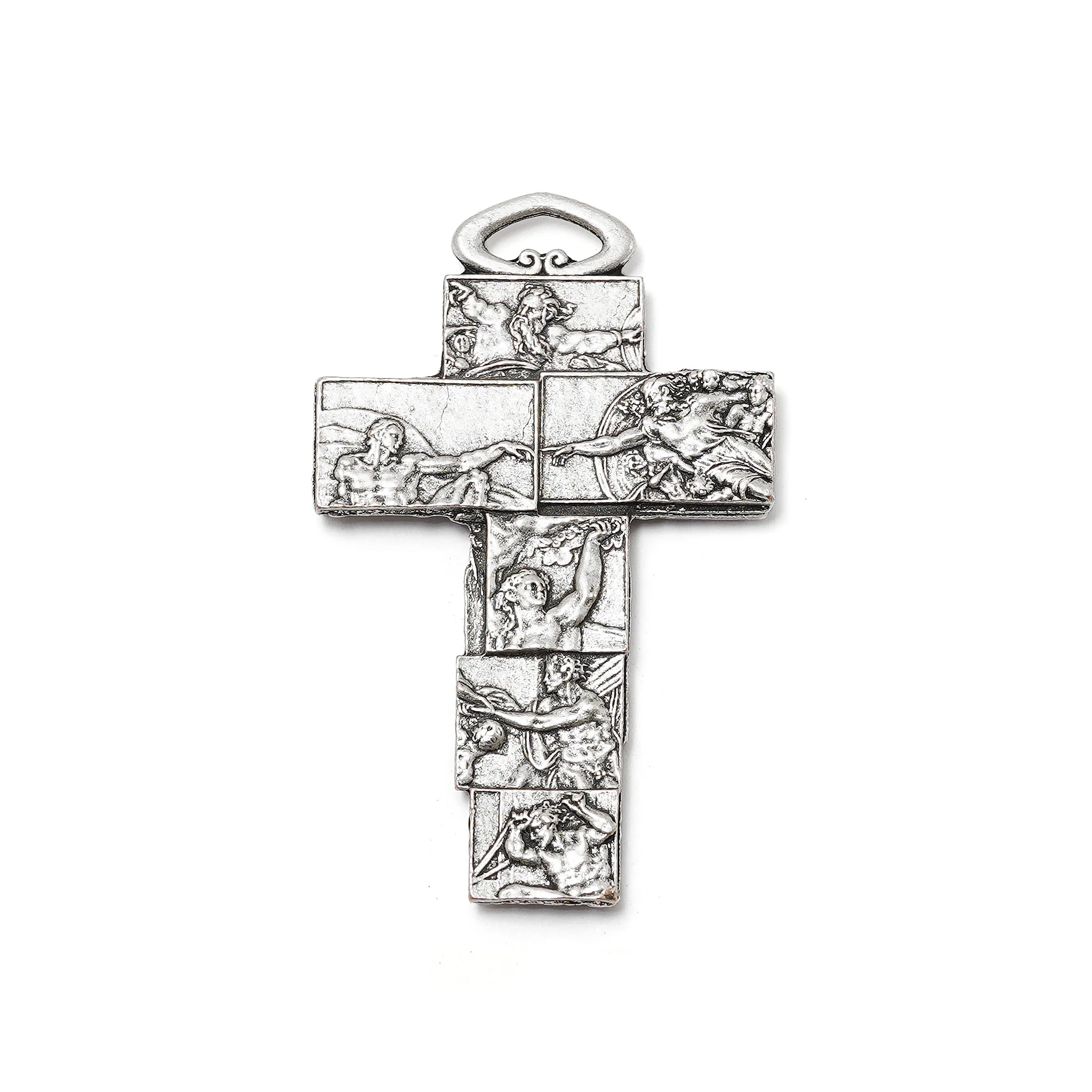 The Sistine Chapel Rosary in Antique Silver with Genuine Murano Glass Beads - Image 2