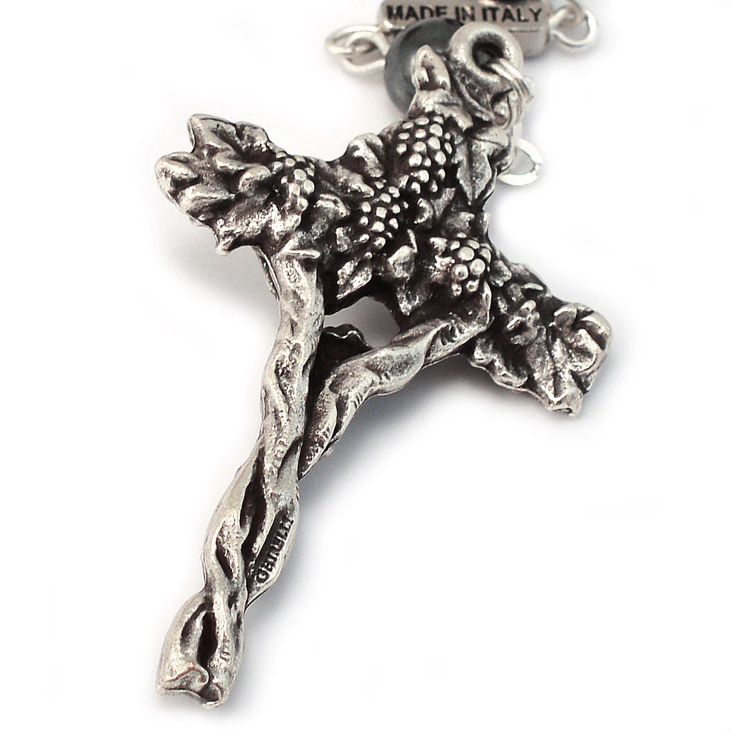 Saint Joseph Black & Silver Rosary - Image 3