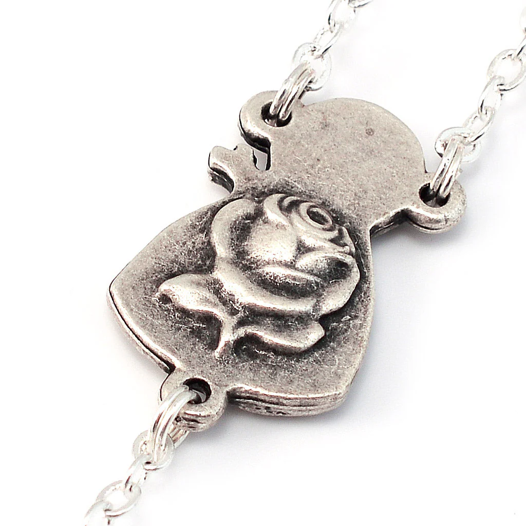 Saint Therese of Lisieux Ghirelli Silver Decade Rosary - Image 4
