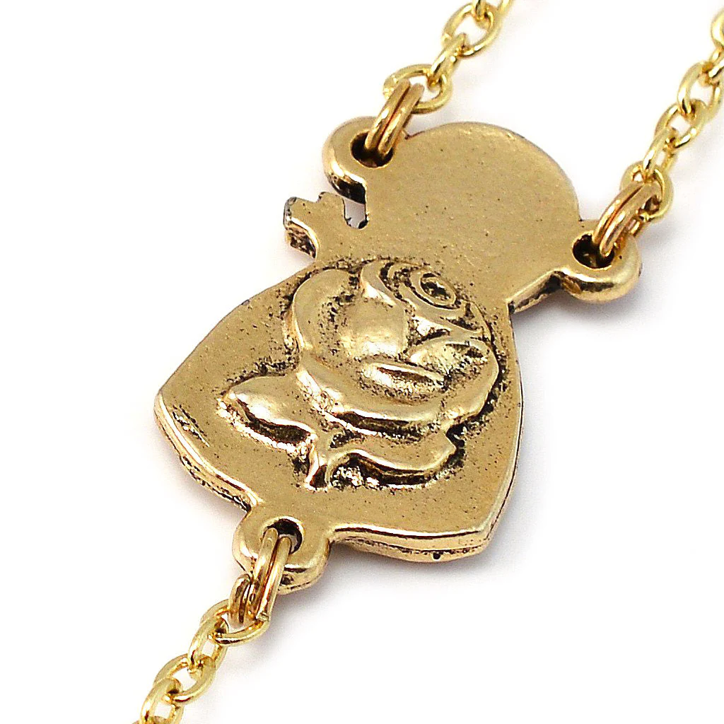 Saint Therese of Lisieux Gold Rosary - Image 4