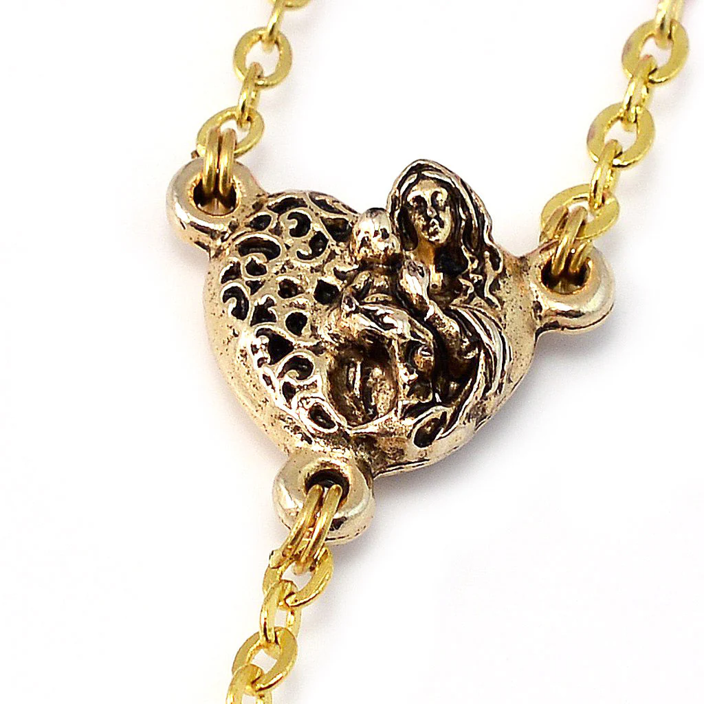 Saint Valentine Heart of Love Rosary, Pink - Image 5