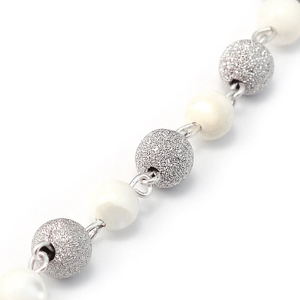 Precious Sterling Silver Mother-of-Pearl Bracelet - Image 3