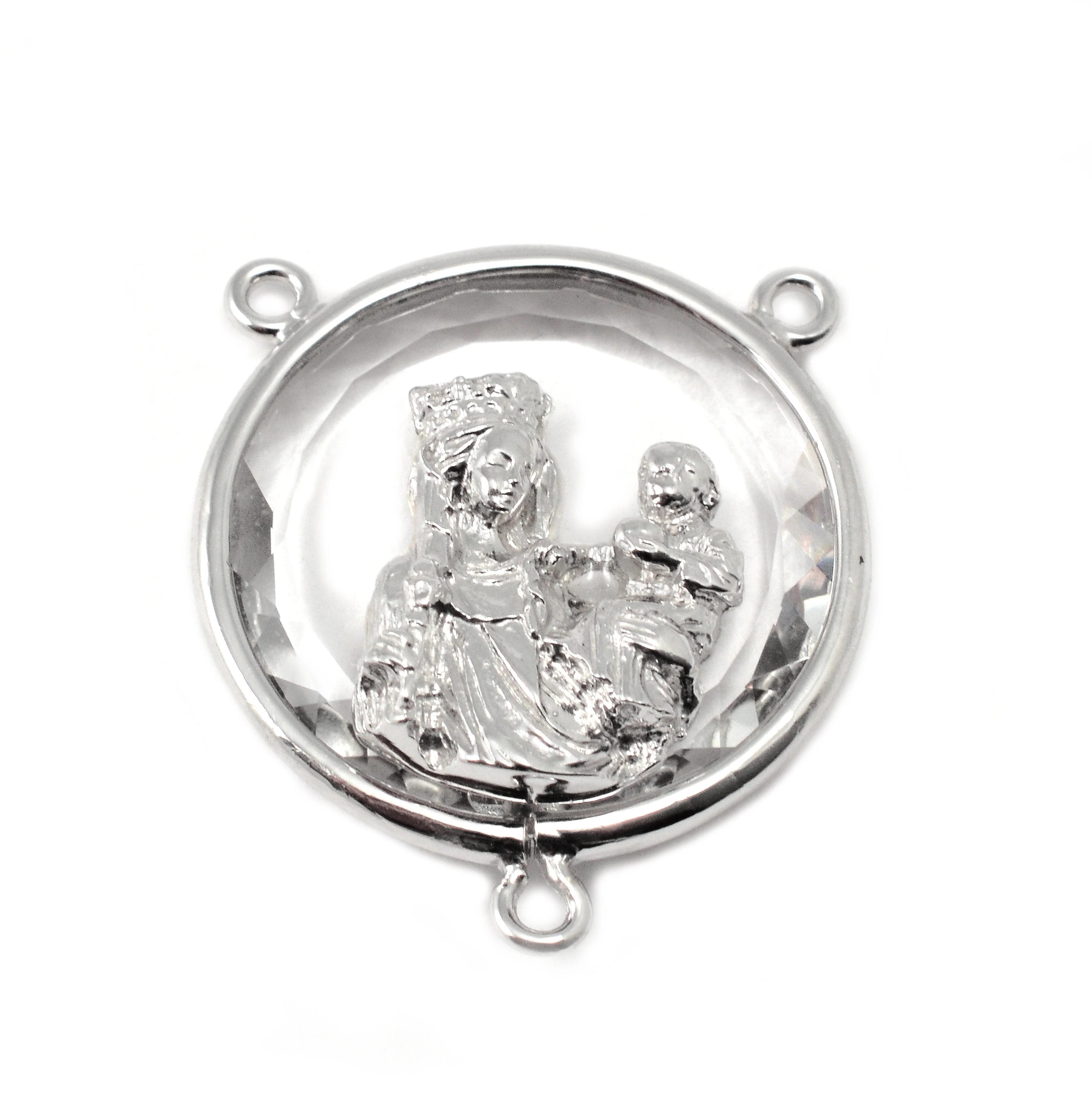 Aurora Borealis Crystal Rosary with Sterling Silver - Image 4