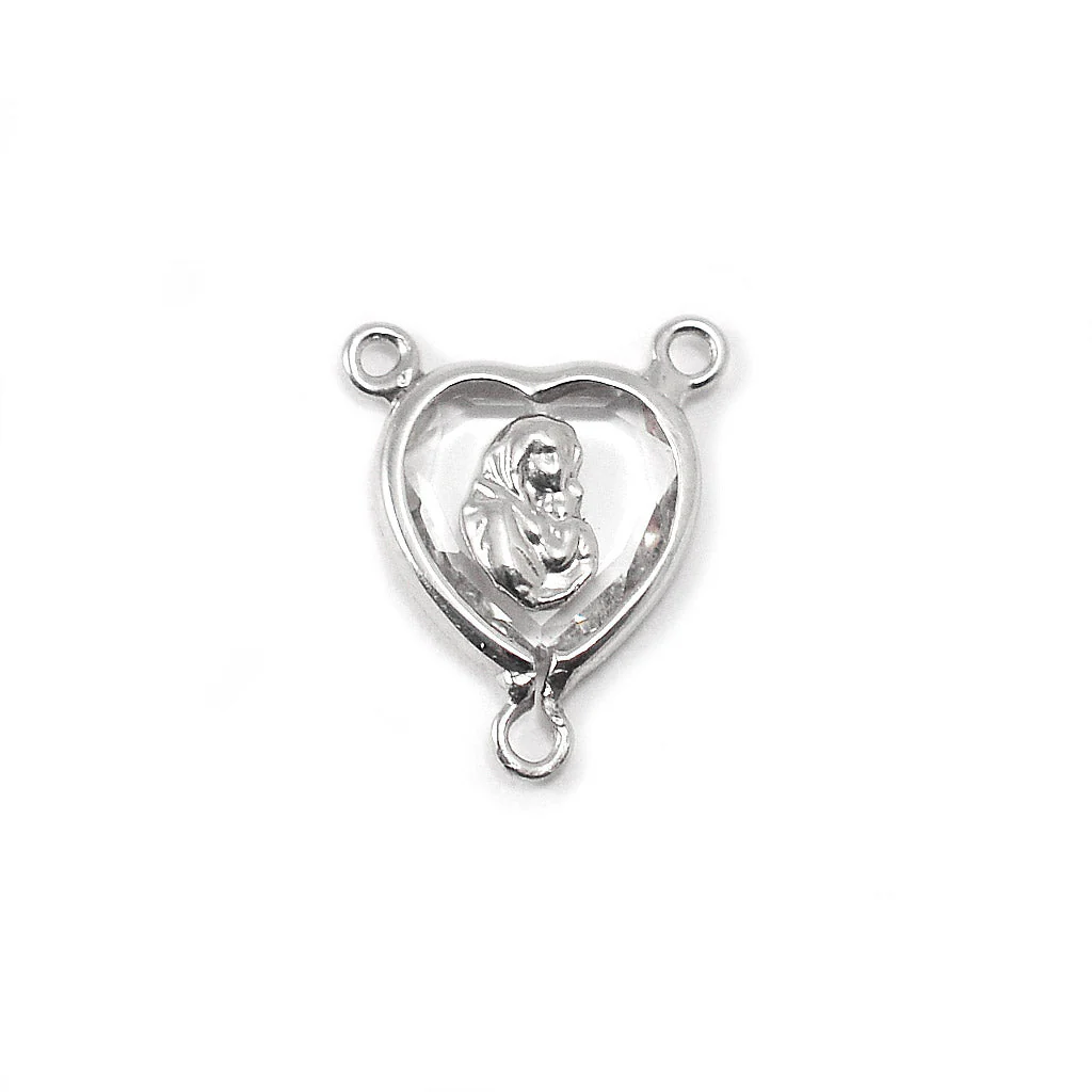 Crystal Heart Rosary with Amethyst & Sterling Silver - Image 4