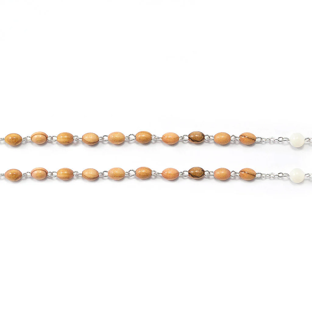 The Holy Mass Rosary with Italian Olivewood and Mother of Pearl Beads - Image 7