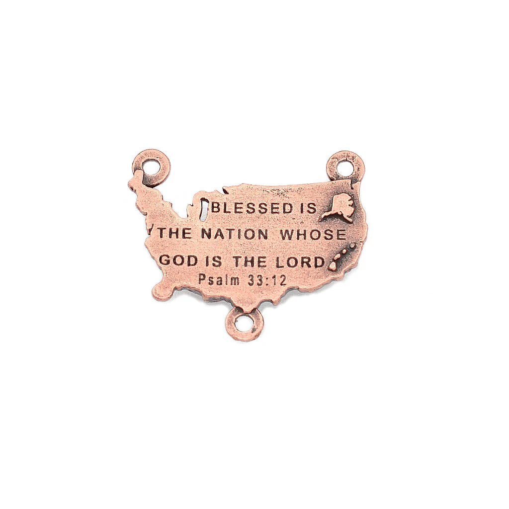 The USA Rosary - Copper with Black Glass - Image 5