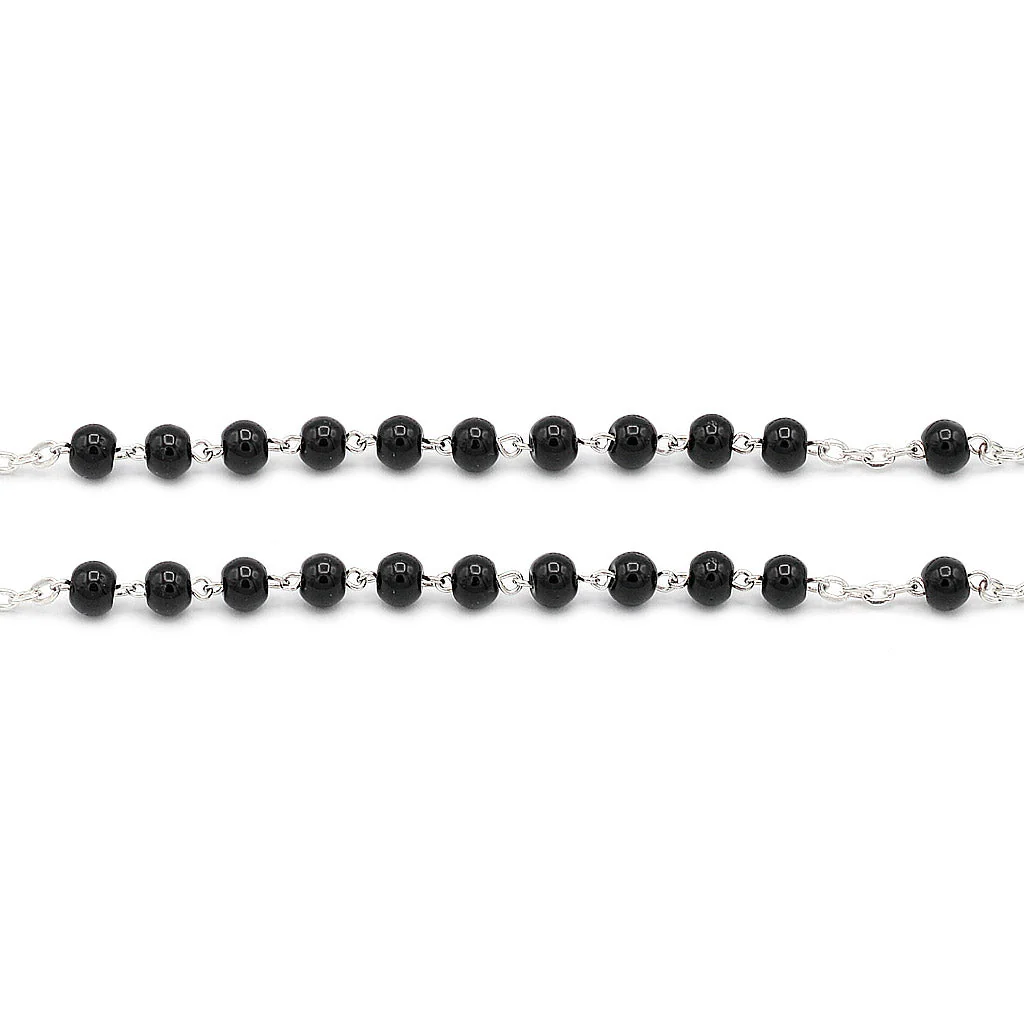 The USA Rosary - Silver with Black Glass - Image 6