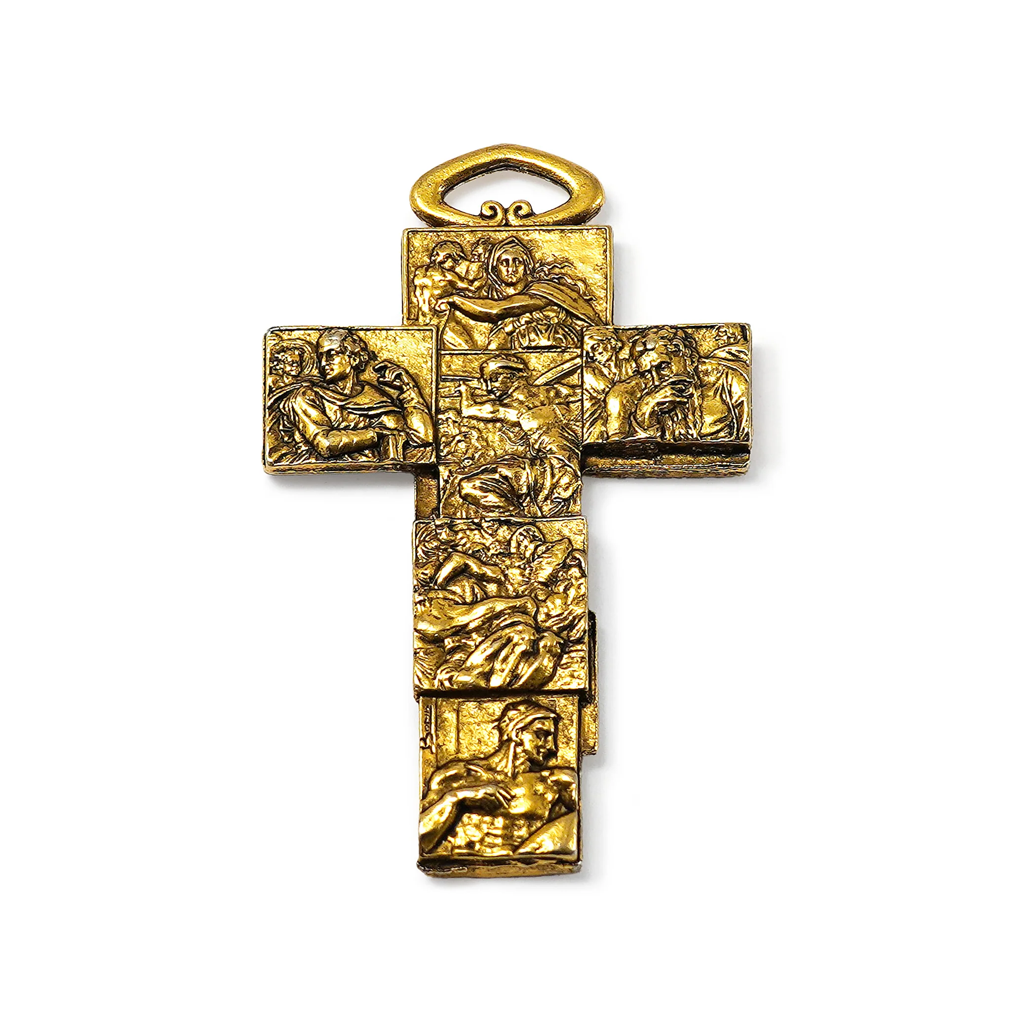 The Sistine Chapel Rosary in Gold with Natural Jasper Stone - Image 3